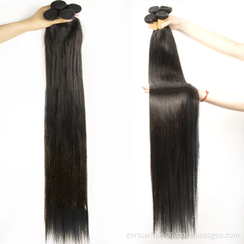 32 34 36 38 Malaysian Indian Straight Cuticle Hair Weave Bundles , 100% 10A Brazilian Virgin Long 40 Inch Peruvian Human Hair